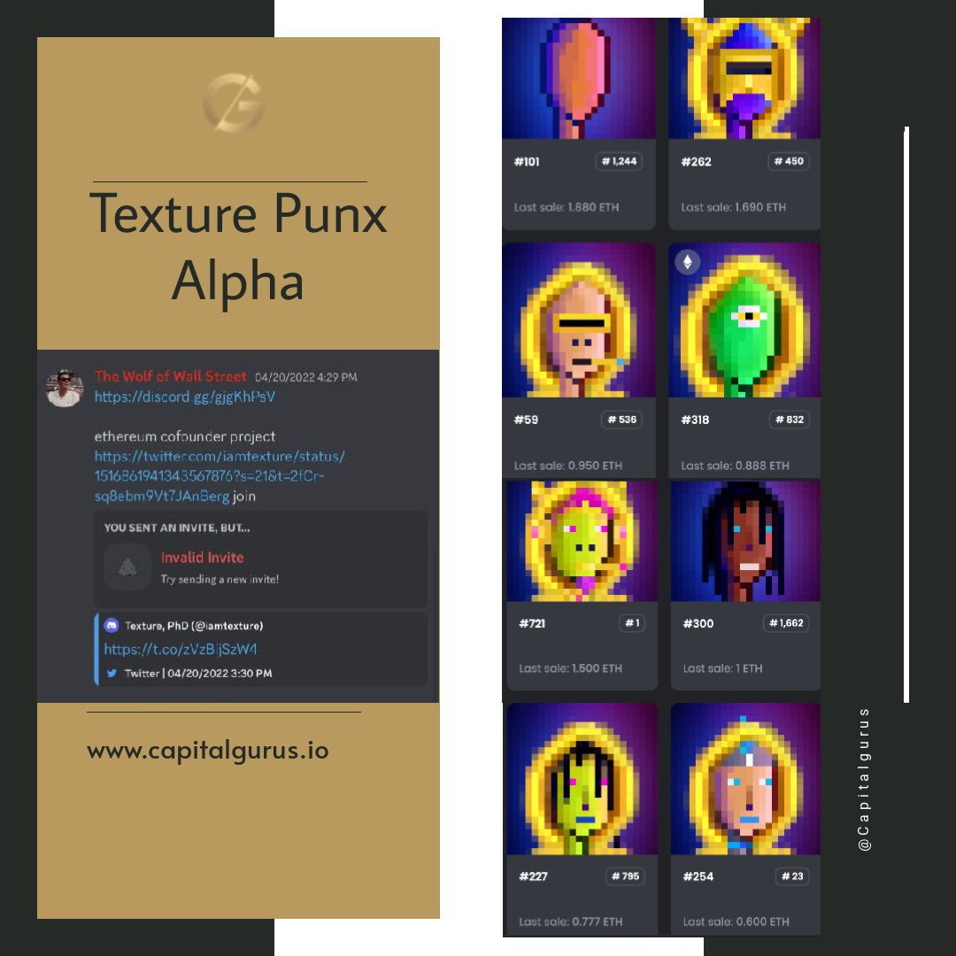 Members were alerted about Texture Punx since last April 2022 and were able to secure FREE mints through VIP allocations with sales up to 2 eth per NFT. Join us now!