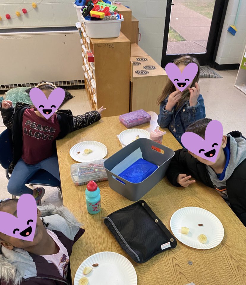 After finishing writing about food we eat from trees, we did some taste testing! Then we voted on our favorite. Bananas won, but I was surprised how many voted for the almonds!