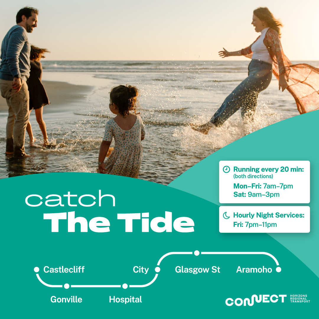 I'm part of a team that are launching Whanganui’s first frequent bus in over 30 years. It’s called Te Ngaru The Tide, and it’s a first step towards public transport that aims to be usable for everyone - the kind we’ve revived in large cities but also the kind we used to have here