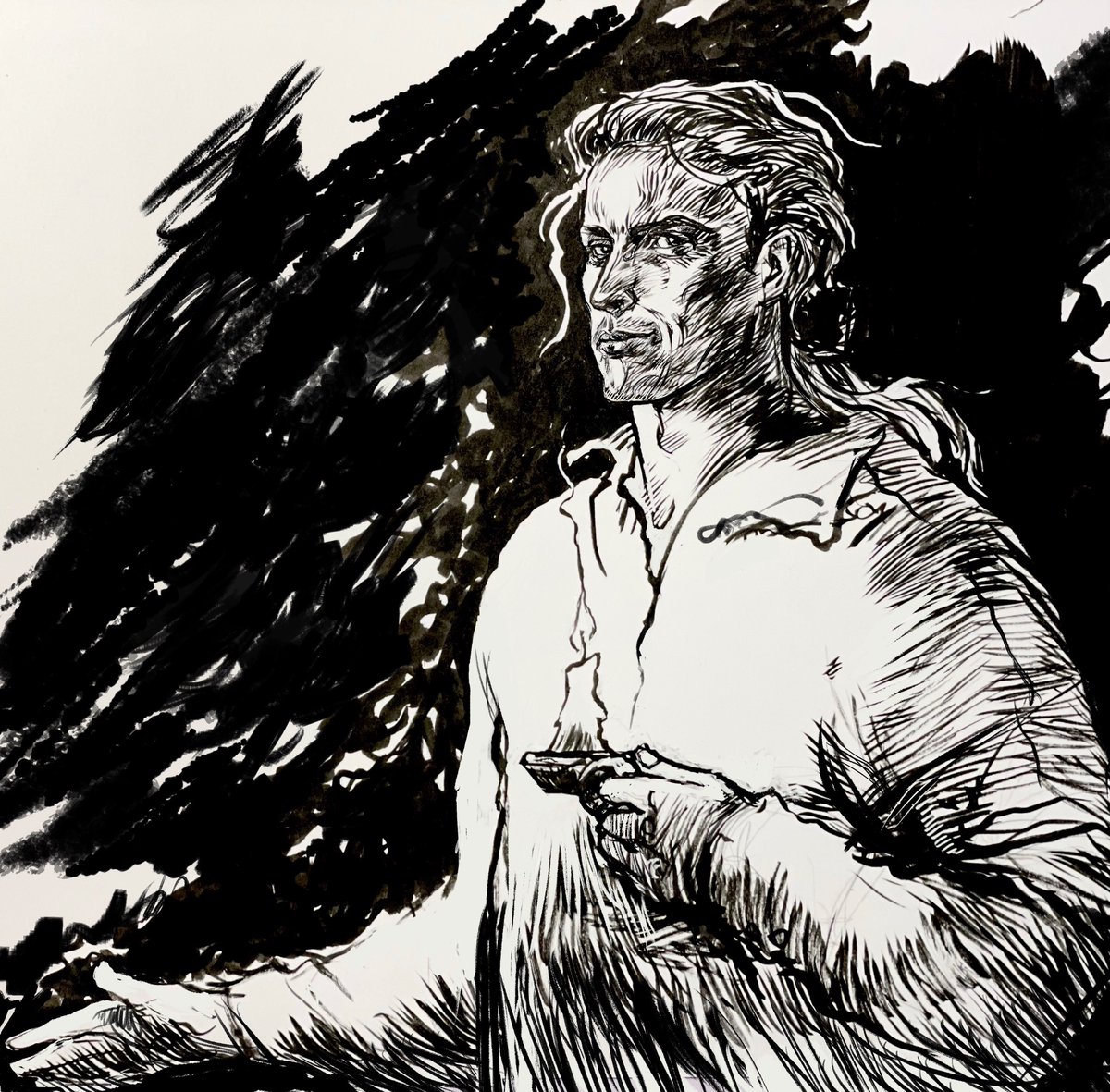 liviladoodles's tweet photo. A little comfort draw for me! James McGraw from #BlackSails #brushpen #jamesflint #tobystephen #blacksailsfanart
Procreate clean up. https://t.co/6vQNJeXved