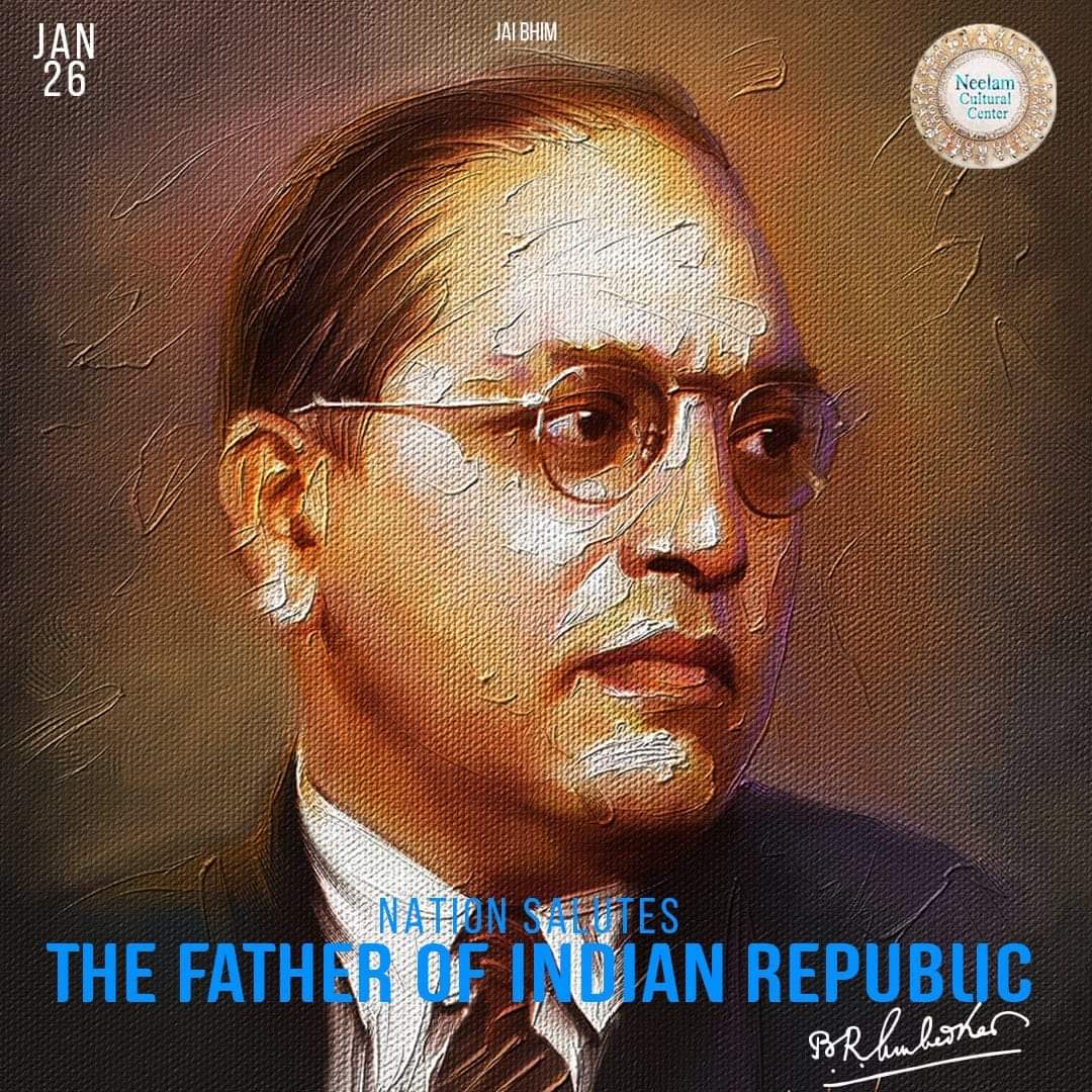 #JaiBhim ✍💙✊🏿 Happy Republic Day. Grateful to the #FatheroftheIndianRepublic #DrBabasahebAmbedkar for Building this Nation. Nation Salutes Babasaheb! #இந்தியகுடியரசின்_தந்தை #சட்டமாமேதை #புரட்சியாளர் #பாபாசாகேப் #Drஅம்பேத்கர் 😍😍 #RepublicDay2023 #ConstitutionDay💙 @beemji