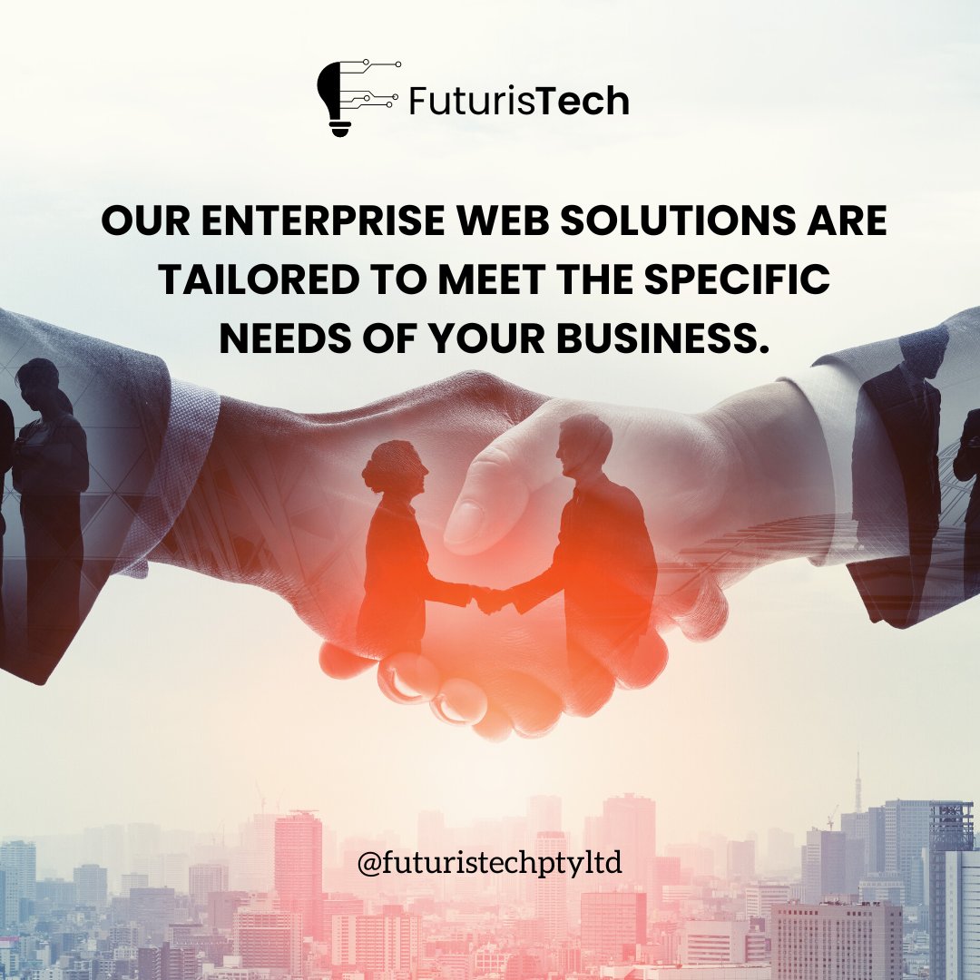 futuristechpty's tweet image. Unlock the full potential of your business with our specialized enterprise web solutions. 
Visit our Website : futuristech.com.au ✨
.
#EnterpriseWebSolutions #BusinessGrowth #CustomWebDesign #Ecommerce #SEO #WebMaintenance #OnlineSuccess #Australia #leadership #technology
