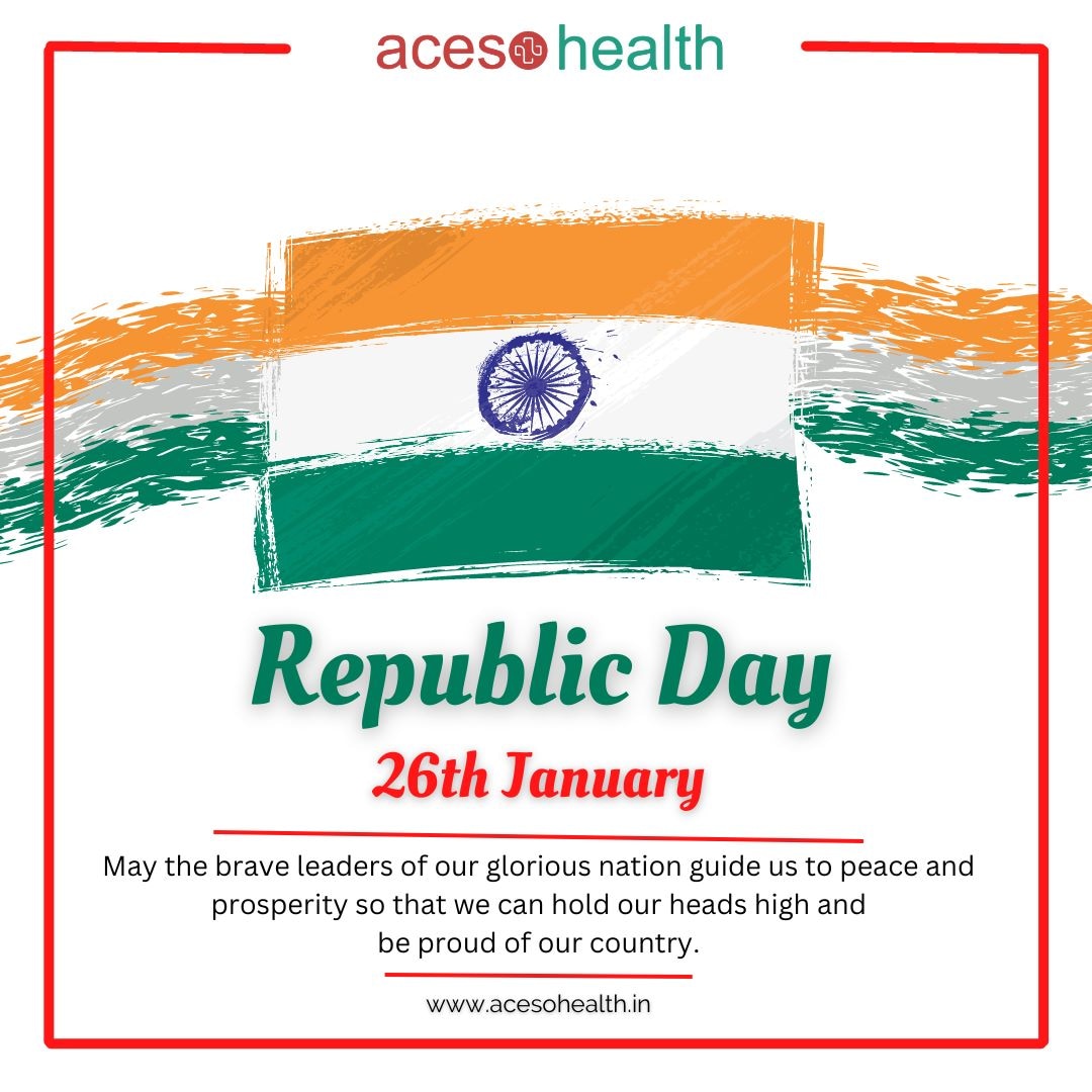 Let’s celebrate our Republic Day with pride, passion and glory! 🇮🇳

#republicday2023 #republicday #republicdayindia #happyrepublicday  #republicdayparade #republicdaycelebration  #republic #republicdayofindia  #Aceso #AcesoHealth #OPD #OPDManagement #HealthCheckups #healthcheckup