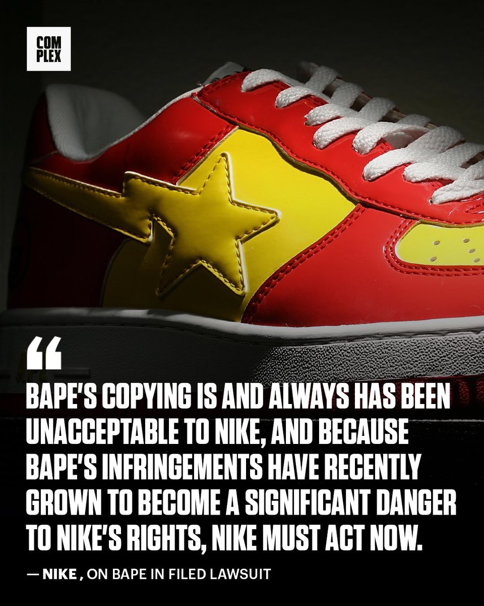 Complex Sneakers on Twitter "Nike has filed a lawsuit against BAPE