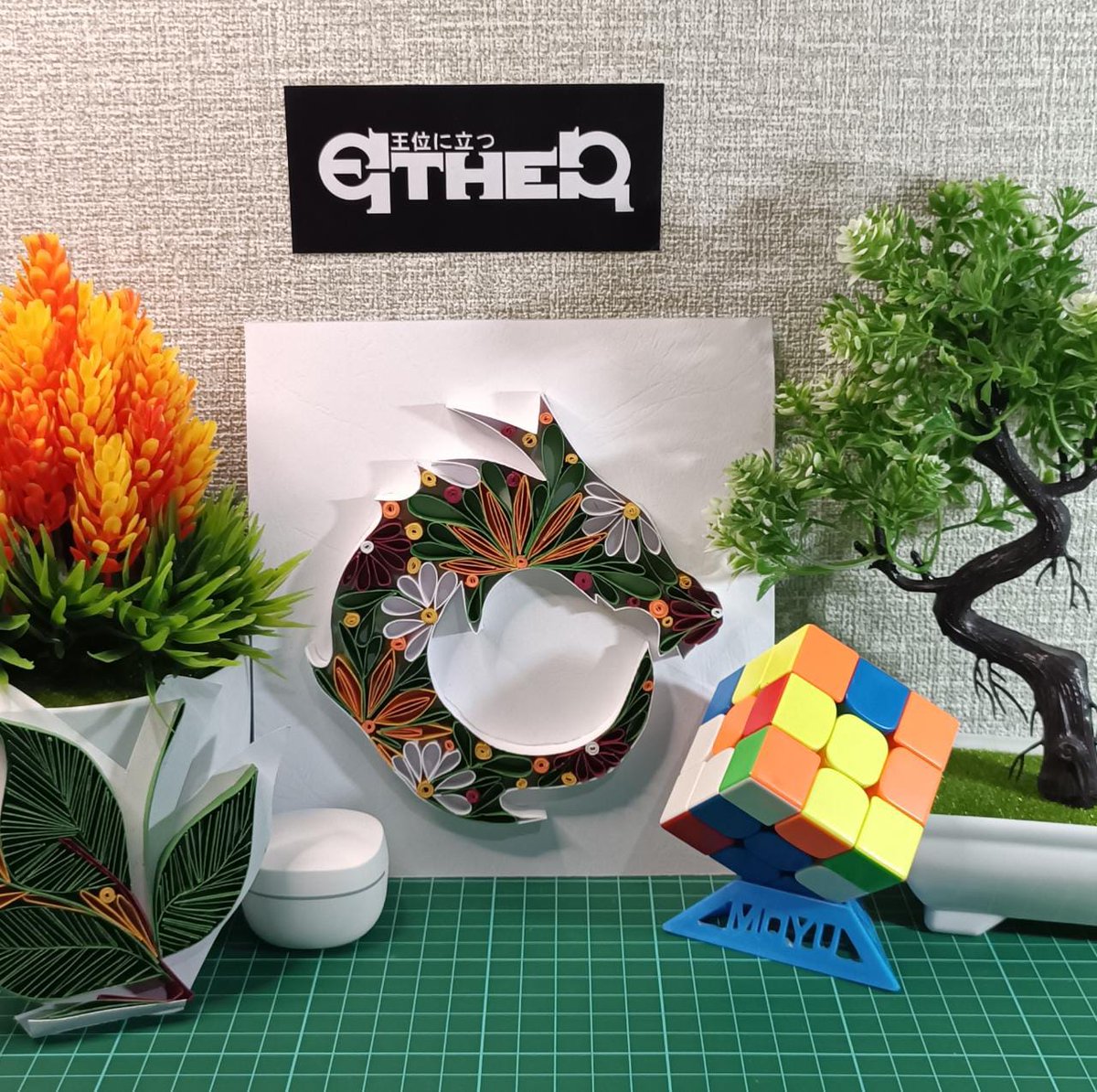 achierazzz's tweet photo. Different days, different creativity🎨 
Yesterday was a busy day for me. Guess what I do? haha this is it!!😎I made quilling art for @ether consisting of lots of paper arrangements. Enjoy :) @SpiritEther @visionofviii @CValley_ 

#quillingpaper #ether #fanart https://t.co/gPz7crI1QM