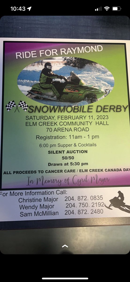 Ride for Raymond is In memory of my late husband Cyril who passed away from cancer in 2017 ..We are raising money for Cancer care to help families going through treatment and research If you would like to donate please give me a call.  Hope you can make it out for the day also !!