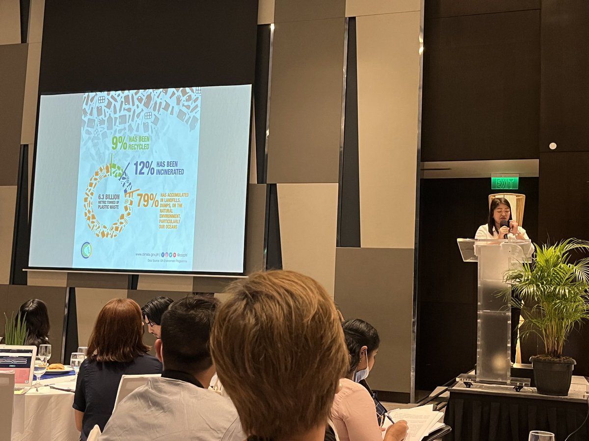 Just why is waste a direct ocean AND climate problem? Nice chart by Commissioner Rachel Herrera of @CCCPHL showing how it contributes to both in the Philippines. #ZeroWasteZeroEmission #IZWM2023