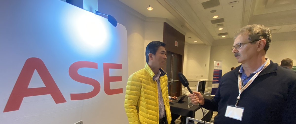 aseglobal's tweet photo. So much buzz in the #SiliconValley around #chiplets this week, as the #ChipletSummit brought together leading #semiconductor players to explore technologies and applications. Thanks to ASE's Yin Chang &amp; Lihong Cao for perspective on the #advancedpackaging innovations #VIPack https://t.co/OC4ipIzQPB