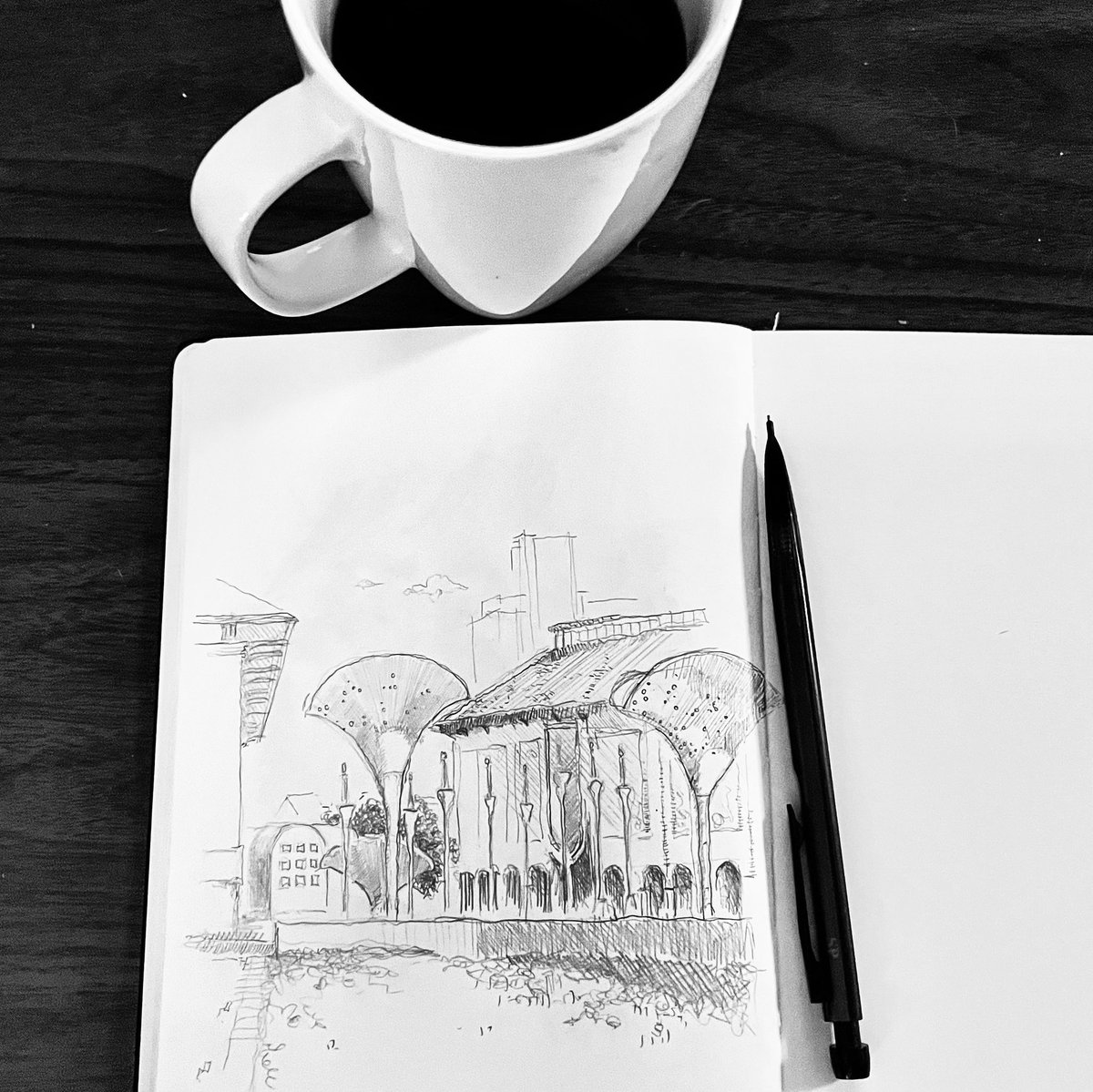 falloutstudio's tweet photo. 01.25.23 #coffeesketch ~
.
#walkabout #art #snรธhetta #architecture #wip #blantonmuseum #ellsworthkelly #figurefield #pencilsketch #quicksketch #sketchbook #sketchaday #drawing #draweveryday https://t.co/28ijl9e0kr