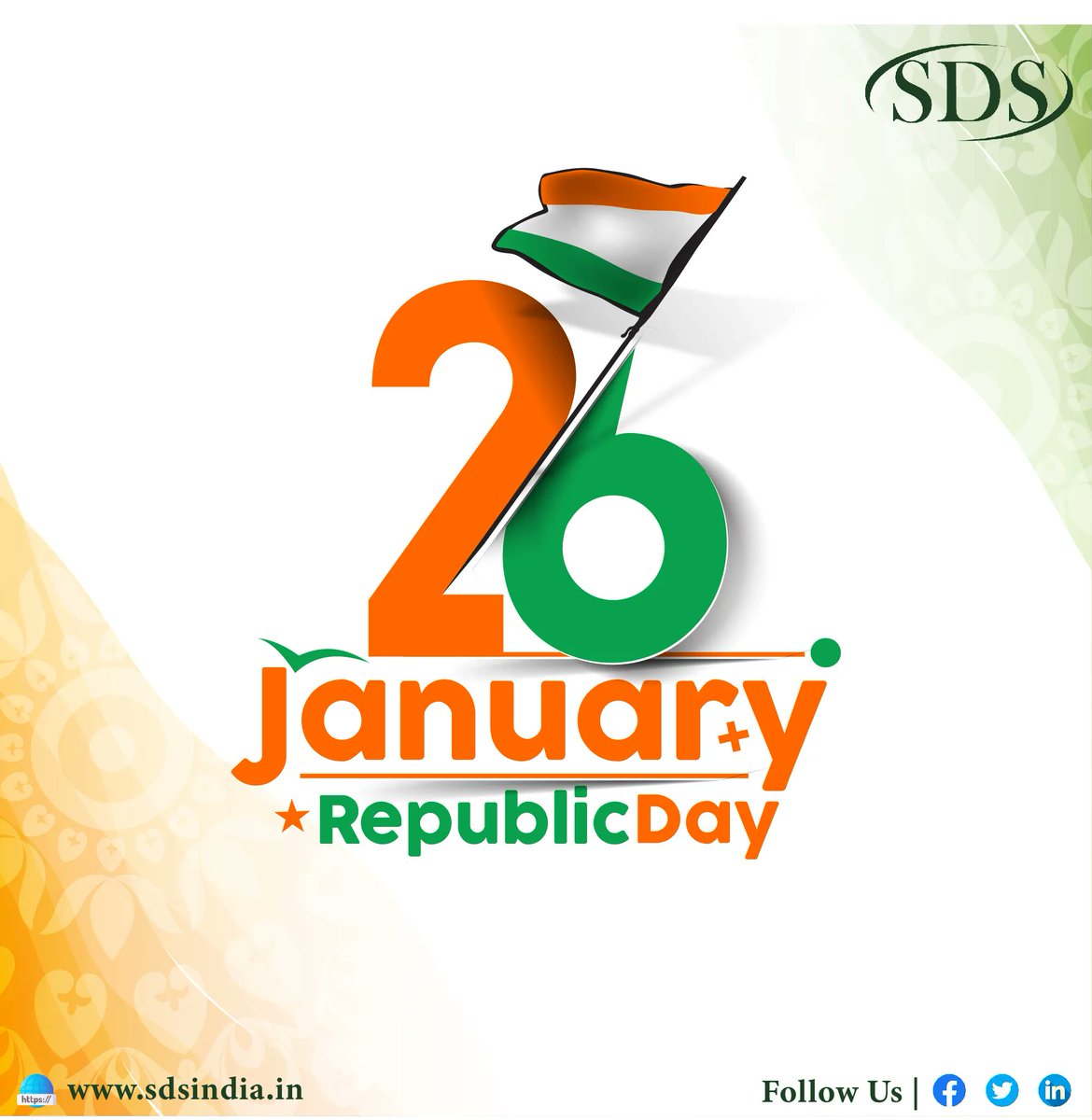 Let's celebrate the spirit of freedom and unity on this Republic Day.

#UnityInDiversity #RepublicDay #HappyRepublicDay #IndiaIndependenceDay #RepublicDay2021 #SDS