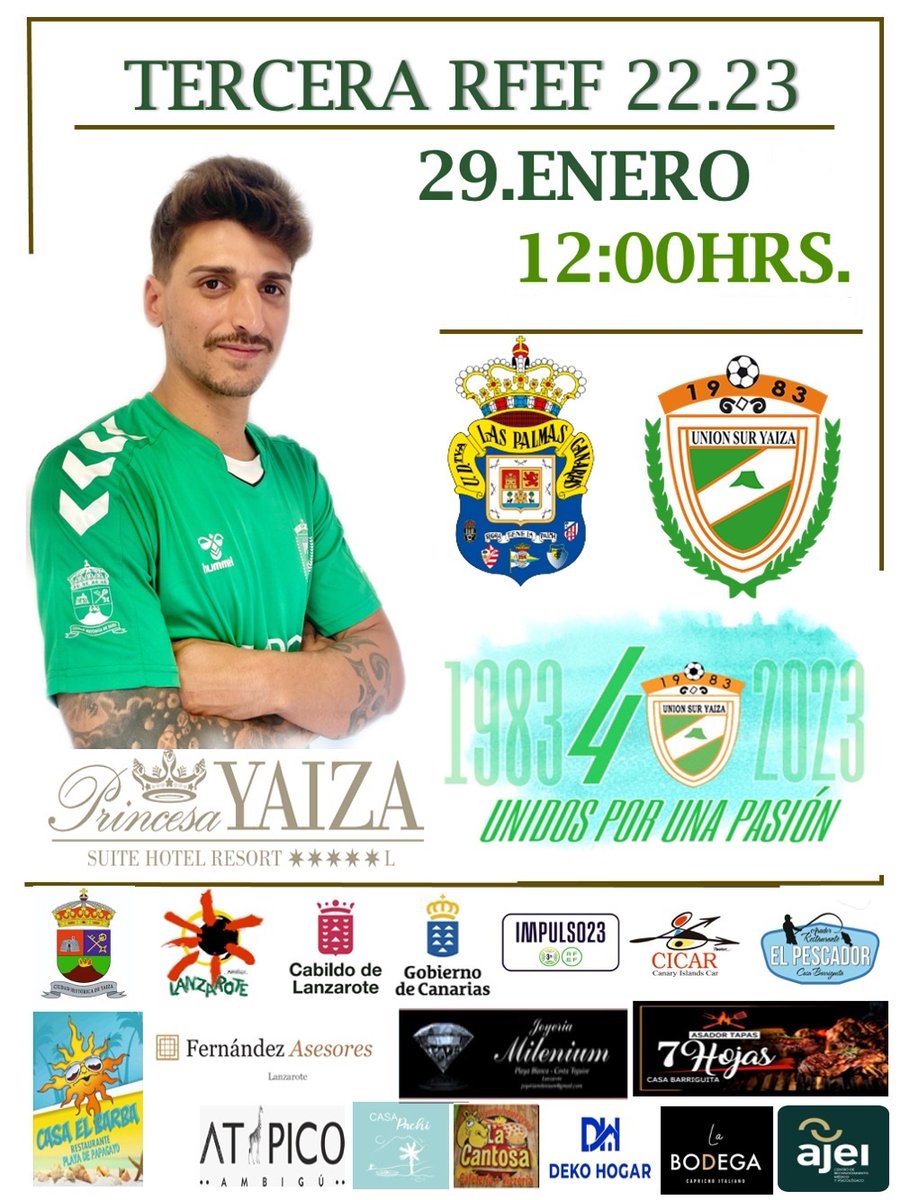 unionsuryaiza's tweet photo. Partidos de nuestro primer equipo y categorías inferiores de esta semana.
#contana #UnoDeLosNuestros
#Yaiza #unionsuryaiza #40años #aniversario
#unodinoi
#juntosporyaiza
#togetherforyaiza
#PiensaEnVerde
#verdeverdesuperverde https://t.co/jcVeG6khl3