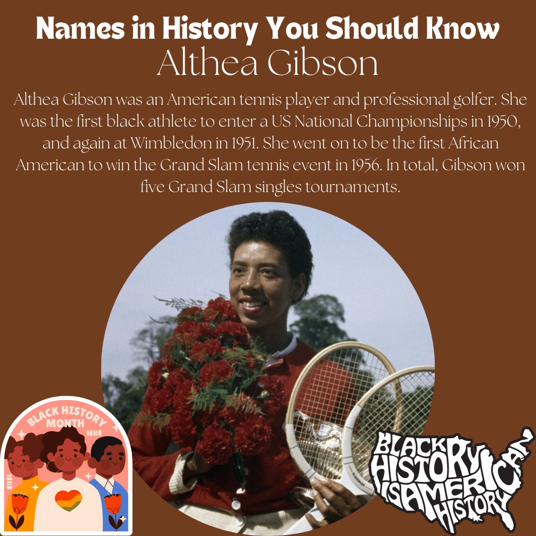 Celebrating Black History Month! Check back every day for new highlighted figures, creators, businesses, or media. 

#BlackHistoryMonth #KaniseMarshallOfficial #AltheaGibson
