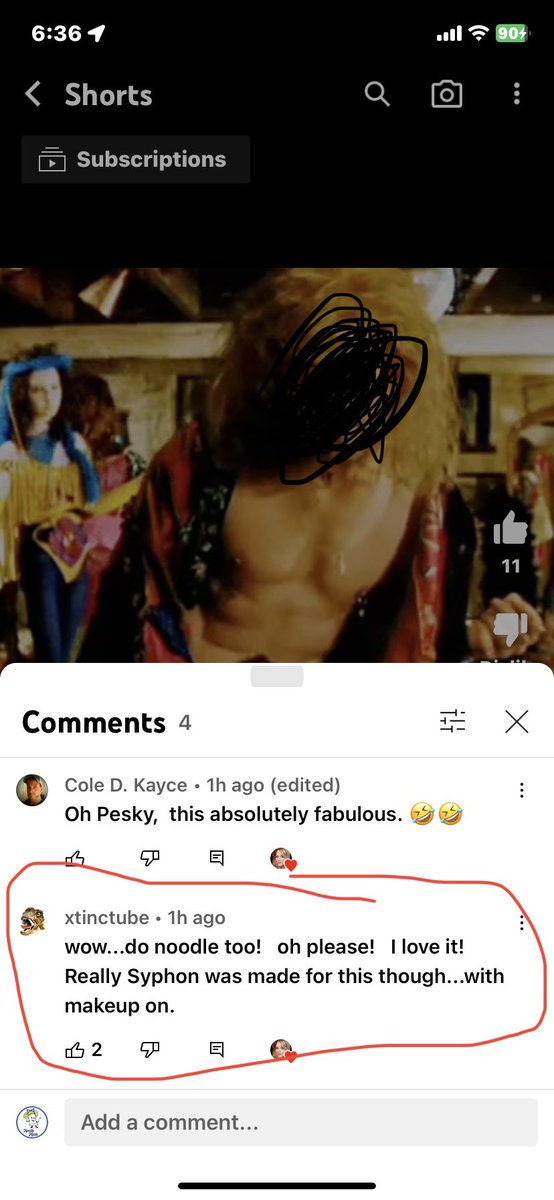 noodle_mash's tweet photo. Since Xtinctube got in trouble for using my images to bully me, she’s now trying to encourage others to do the same thing (see circled comment)I blacked out the persons face that is being made fun of here so as to not re-victimize them. https://t.co/wC767UuniT