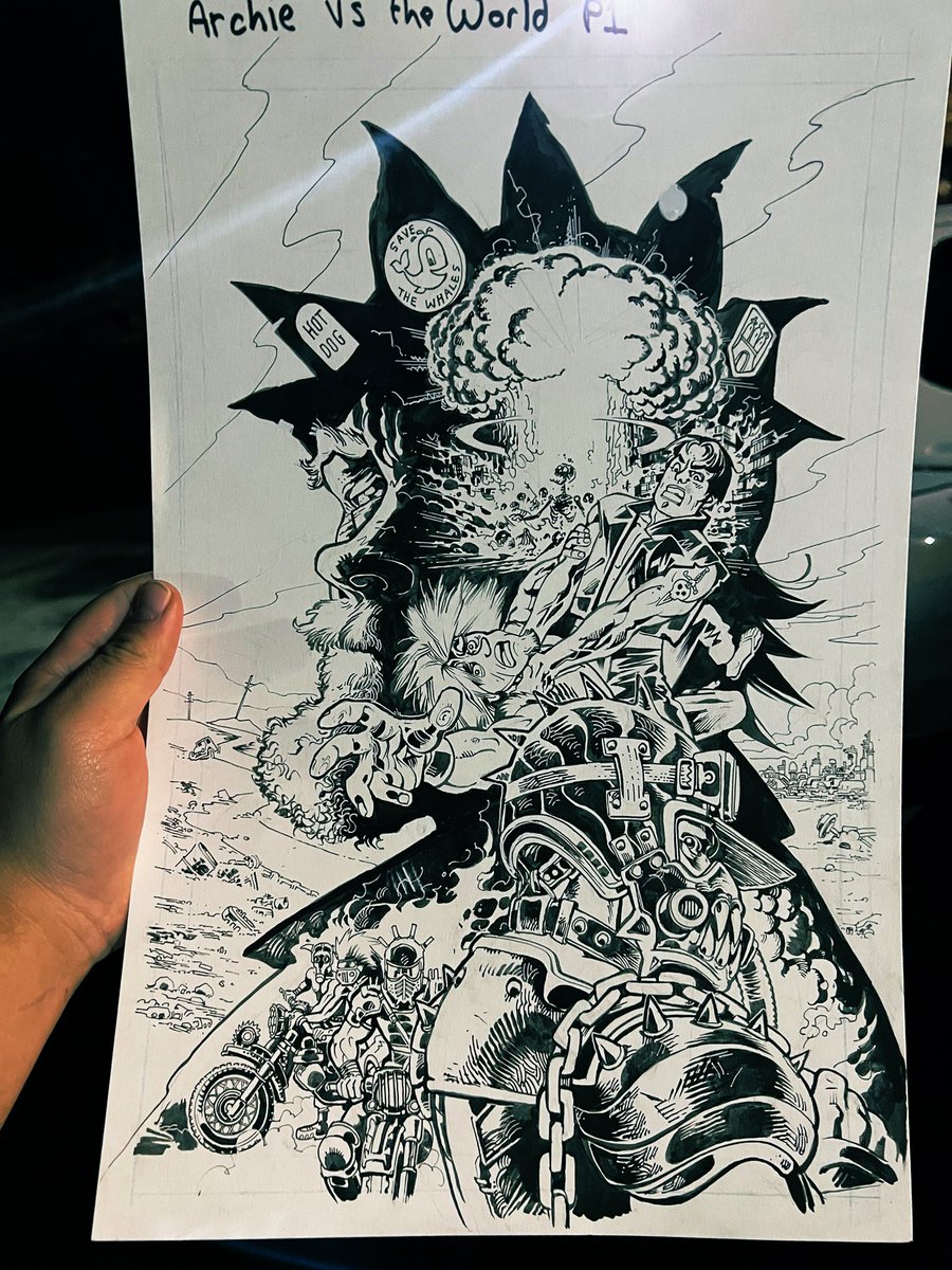 JesseJamesTapia's tweet photo. Thank you. @aubreysitterson &amp; @jebriodo for coming out for our first signing of 2023!

I had an absolute blast hanging out with these guys. They wrote a hell of a comic, #ArchievstheWorld rocks! 

I’m stoked be taking this great page home to add to the collection! https://t.co/7ahsLJSi4J