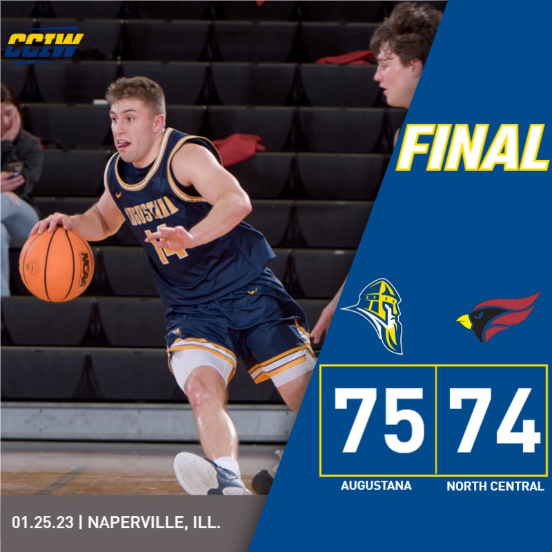 augieathletics's tweet photo. What a finish!

Matt Hanushewsky sinks a game-winning free throw with just seconds remaining to seal the comeback win over North Central! https://t.co/UX6Su84PhY