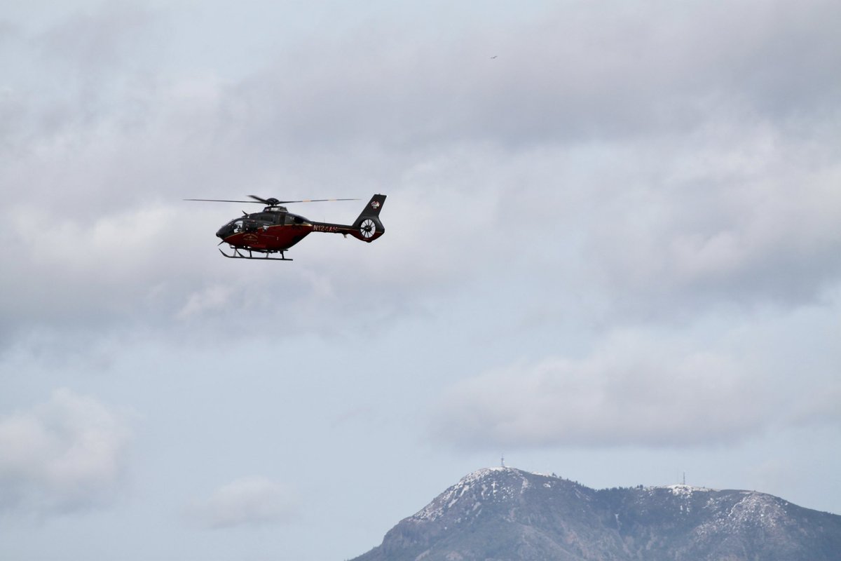 darkspoul's tweet photo. REACH Airbus H135 Helicopter preparing to land @Fly_STS airport. https://t.co/zhi4kvQlKd