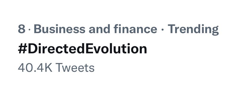 Read more about the article BREAKING: #DirectedEvolution now trending in the United States!