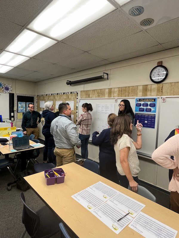 Our amazing teachers spending their Wednesday evening having fun with Math. Special thank you to #TeamBCSD Chris &amp; Rebecca for providing such a fun and engaging professional development for our #MTVeagles. ✖️➗➕➖🟰