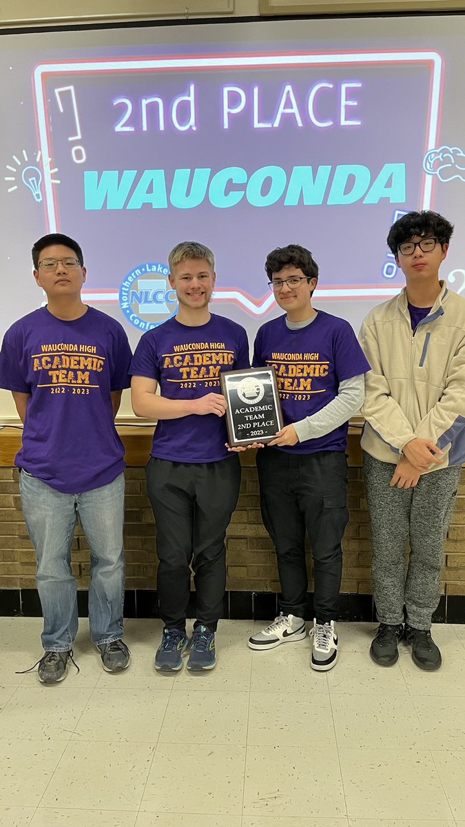Mrs_Yost8's tweet photo. CONGRATULATIONS TO OUR WHS ACADEMIC TEAM!!! The Bulldogs earned SECOND IN CONFERENCE TONIGHT!!!💜💪🏻💛💜🐾💛💜🧠💛i am immensely proud of you guys!! @BulldogLife_WHS @GOWHS_StudSec @WaucondaHS118 @WaucondaCUSD118 https://t.co/siUVcMrOpw