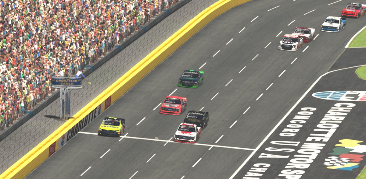DaltonGSG's tweet image. P3 at Charlotte! Fudged qualifying and started from 16th, got up to the top 10, had a good enough pit stop to come out in 3rd, then got to be part of this crazy finish (which wasn't technically the finish because the caution came out, but whatever). Whole team in the top 10!