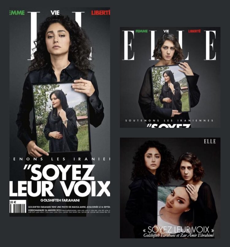 Featured in @ELLEfrance 

#BeTheirVoice  Soyez Leur Voix.

#WomanLifeFreedom #FemmeVieLiberte 
#mahsaami̇ni̇ 
#IranRevolution