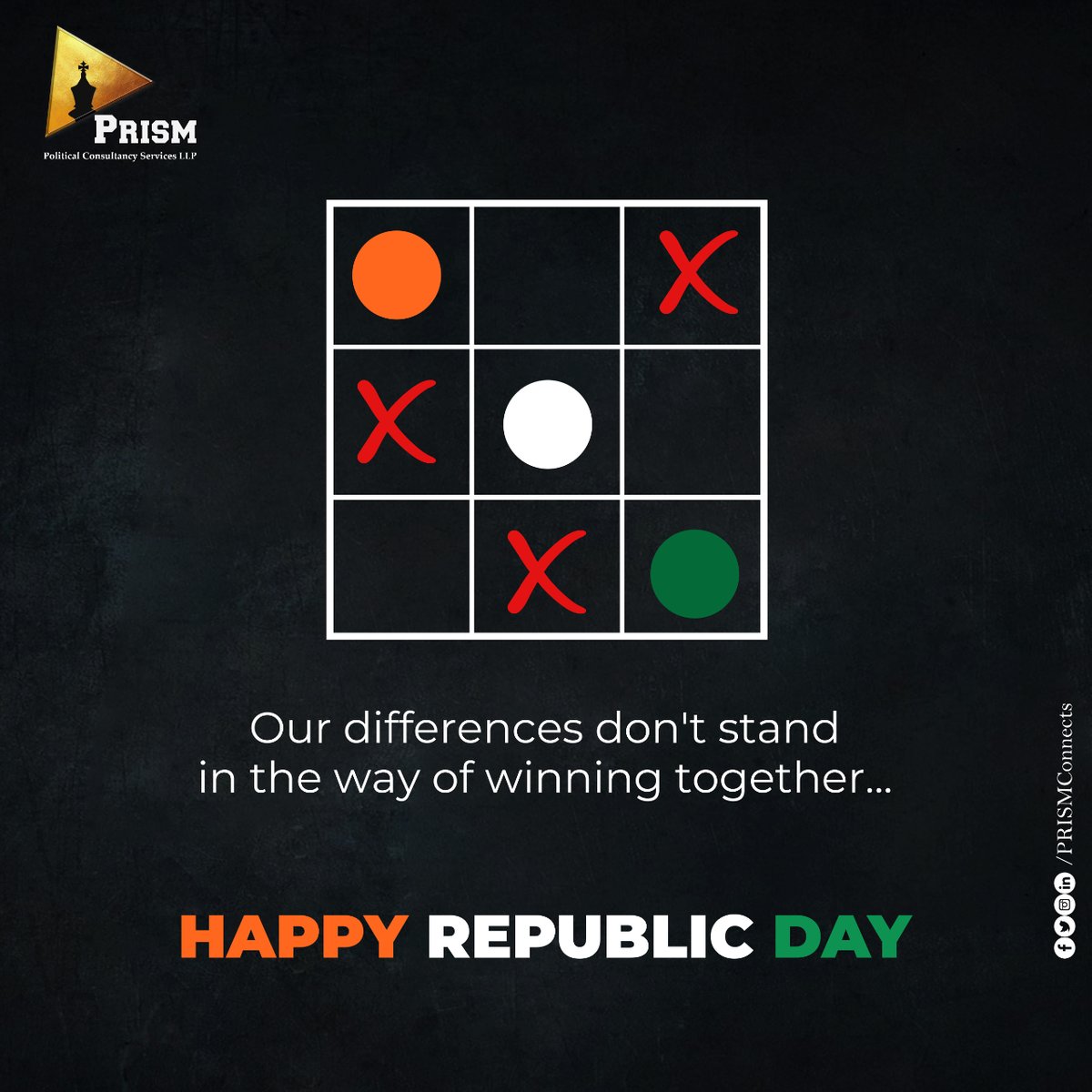 PRISMConnects's tweet photo. Greetings to all fellow-citizens on the occasion of India’s 74th Republic Day. 

Today, we congratulate every Indian citizen &amp; pledge to safeguard justice, liberty, equality &amp; fraternity.

#HappyRepublicDay #RepublicDay #RepublicDay2023 #गणतंत्र_दिवस #Prism #PoliticalConsultancy https://t.co/OYjAIRBl5J