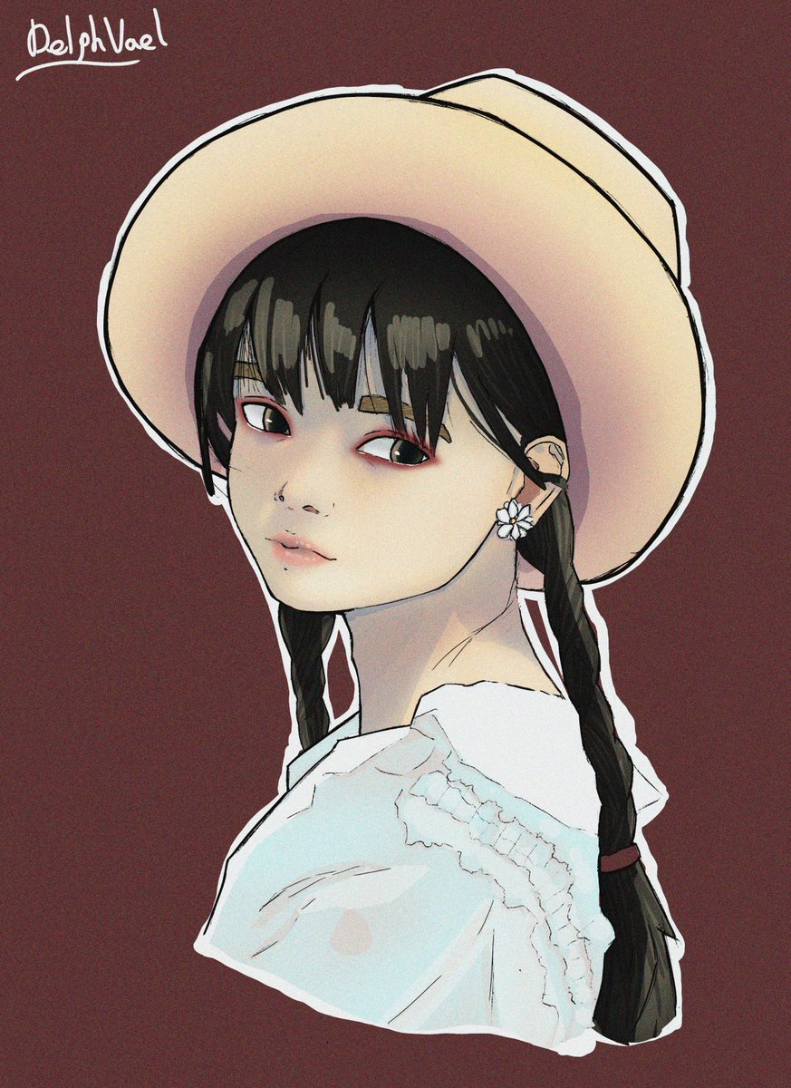 DelphVael's tweet photo. Eng: Today I did a portrait to prove other method.
Esp: Hoy hice un retrato para probar otro método.

#traditional #portrait  #digitalart #girl #flower #hat  #art #pigtail #Mixedtechnique #cute #makeup #softstyle #experiment #brownhair #browneyes #littlesmile https://t.co/KrblONtn1k