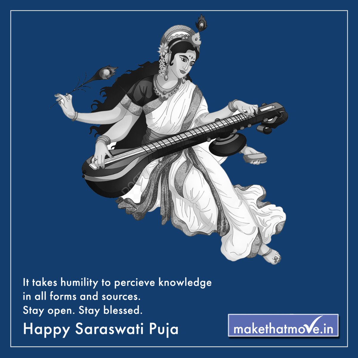 makethatmovein's tweet photo. We wish everyone the ability to receive without judgement. 
Happy Saraswati Puja!
#StayOpen #StayBlessed #saraswatipuja2023 #basantpanchami2023 #KnowledgeIsPower #faith https://t.co/h3pTfIHdWi