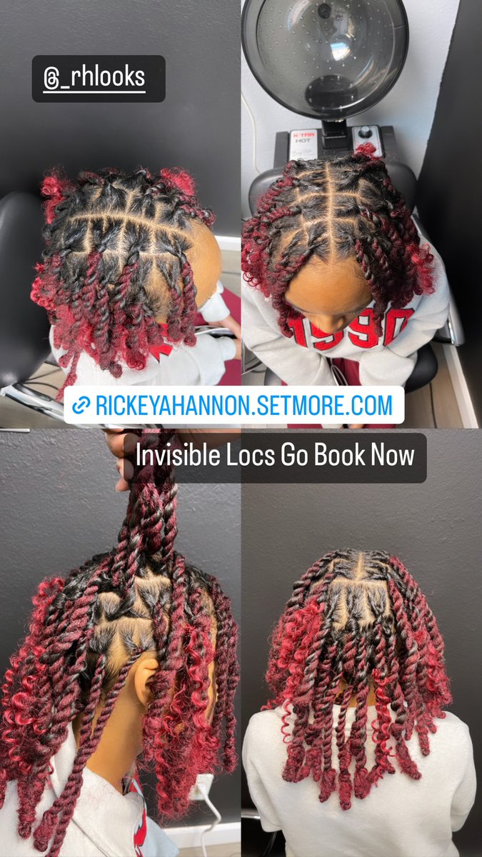 _ItsRicky's tweet photo. Looking for a stylist who do it all and more? Well here I am. Color locs and underarms with Retwist by me and invisible locs. Much more on my booking site  Follow my insta to book @ _rhlooks #dfwhairstylist #loctician #vibrantcolors  #DallasTX #booknow #PadmaAwards  #Oscars2023 https://t.co/WATV53oK83
