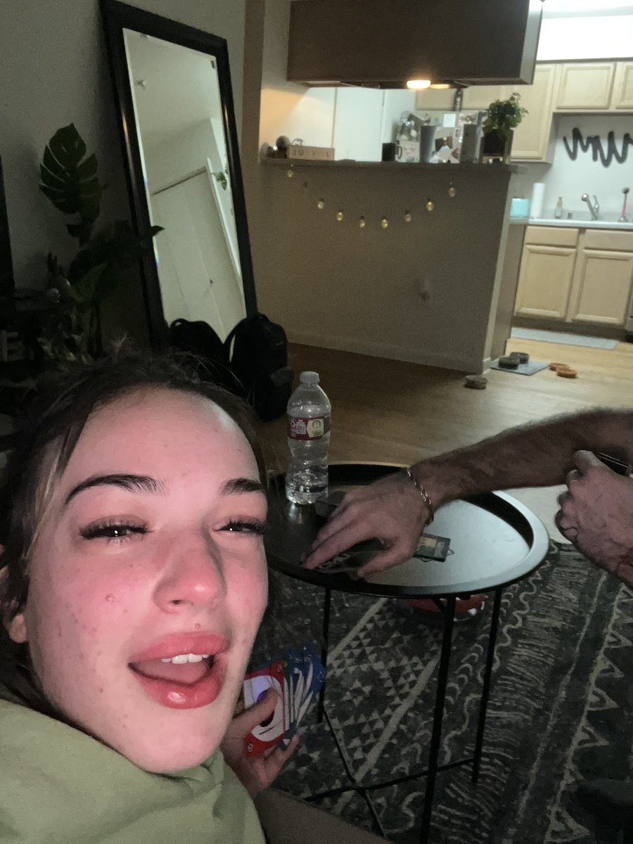KayLeeCost's tweet photo. I was already crying while we were playing uno and he threw down 3 draw 4s 😭😭 WHY YOU GOTTA KICK ME WHEN IM ALREADY DOWN https://t.co/MjihgQUkEV