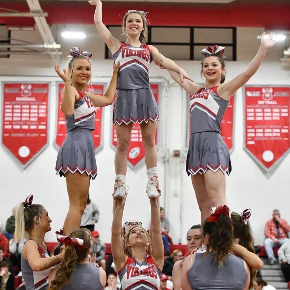 Viking cheer squad has been getting it done all season long!  Thanks for cheering on our teams.  Good job ladies and a big thanks to our cheer advisors Alisha and Amy.