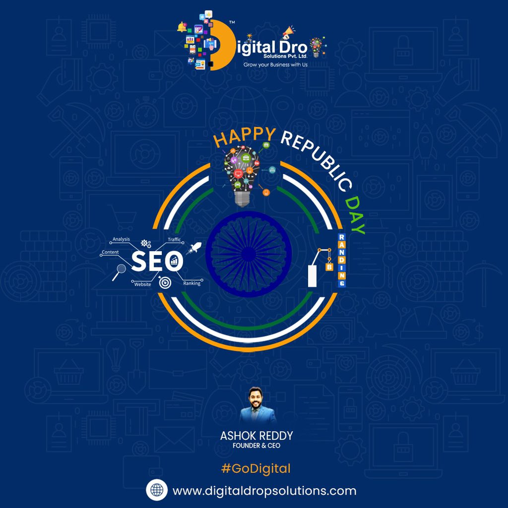 Digitaldrop2's tweet image. Happy Republic Day 

Let’s work together for the Digital India 🇮🇳 

Contact for Corporate Branding Promotions &amp;amp; IT Support : 
📞9966756143 
 🖱  Digitaldropsolutions.com

#happyrepublicday #digitaldropsolutions #digitalindia #bestfigitalmarketingagency