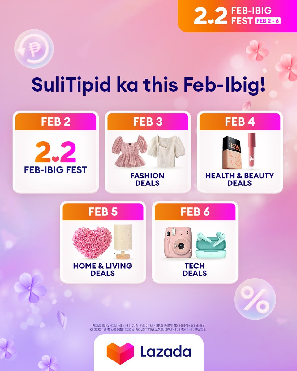 LazadaPH's tweet photo. Self-gifting is self-love, kaya mag-add to cart ka na para sa 2.2 #LazadaFebIbigFest this Feb 2-6! Save the dates, mga Ka-Lazada. 🥰

🛒 https://t.co/OmmsISIPaD

#LazadaPH22 #LazadaPH https://t.co/Yl8ZR6029O