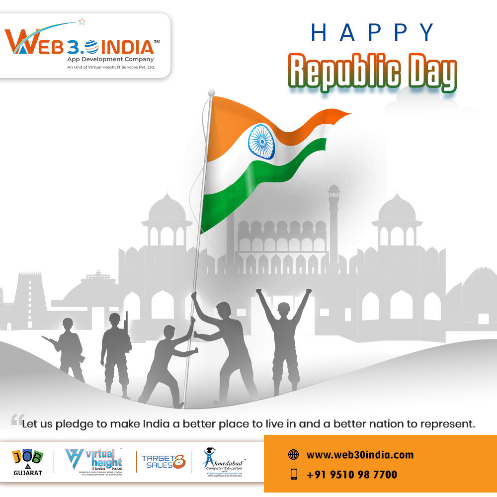 Let us pledge to make India a better place to live in and a better nation to represent. #HappyRepublicDay
.
.
.
#RepublicDay #RepublicDayIndia #RepublicDay2023 #Indianrepublicday #Indianrepublic #happyrepublicday🇮🇳 #73rdrepublicday #republicday2022 #proudindian🇮🇳 #Web30India
