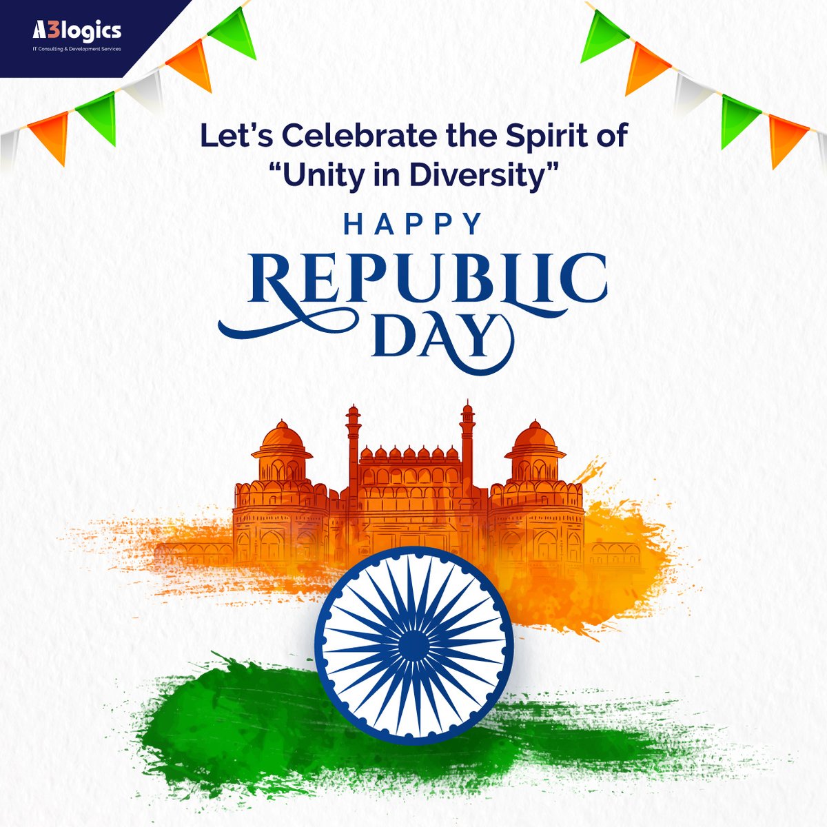 A3logics's tweet image. Let’s remember India’s golden heritage and vast cultural diversity that makes our nation special. 

Happy Republic Day!

#A3logics #HappyRepublicDay #HappyRepublicDayIndia #Growth #BusinessTransformation #IT #TechPartner #UnityinDiversity