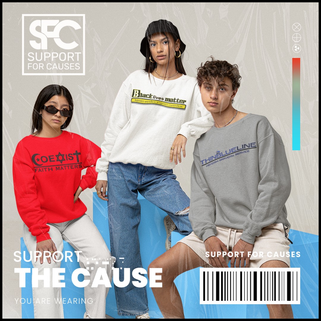 supportforcauses.com
100% of the profits from every purchase go directly to support the cause you are wearing

We make sure your donation is going to the right place and helps people who really need your support. Give to yourself or gift a friend a cause-branded item