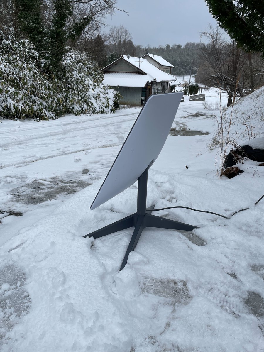 stak_official's tweet photo. Dear Elon Musk(@ElonMusk),
Day 014
Snow make-up and Starlink. Speed comes out, but reception is not stable enough. What happened to Starlink?
Time: 12:40 p.m. (JST)
Download: 65.53Mbps
Upload: 10.84Mbps
Location: *********************
@SpaceX
#StarlinkSpeed https://t.co/VbbgKNWvA3