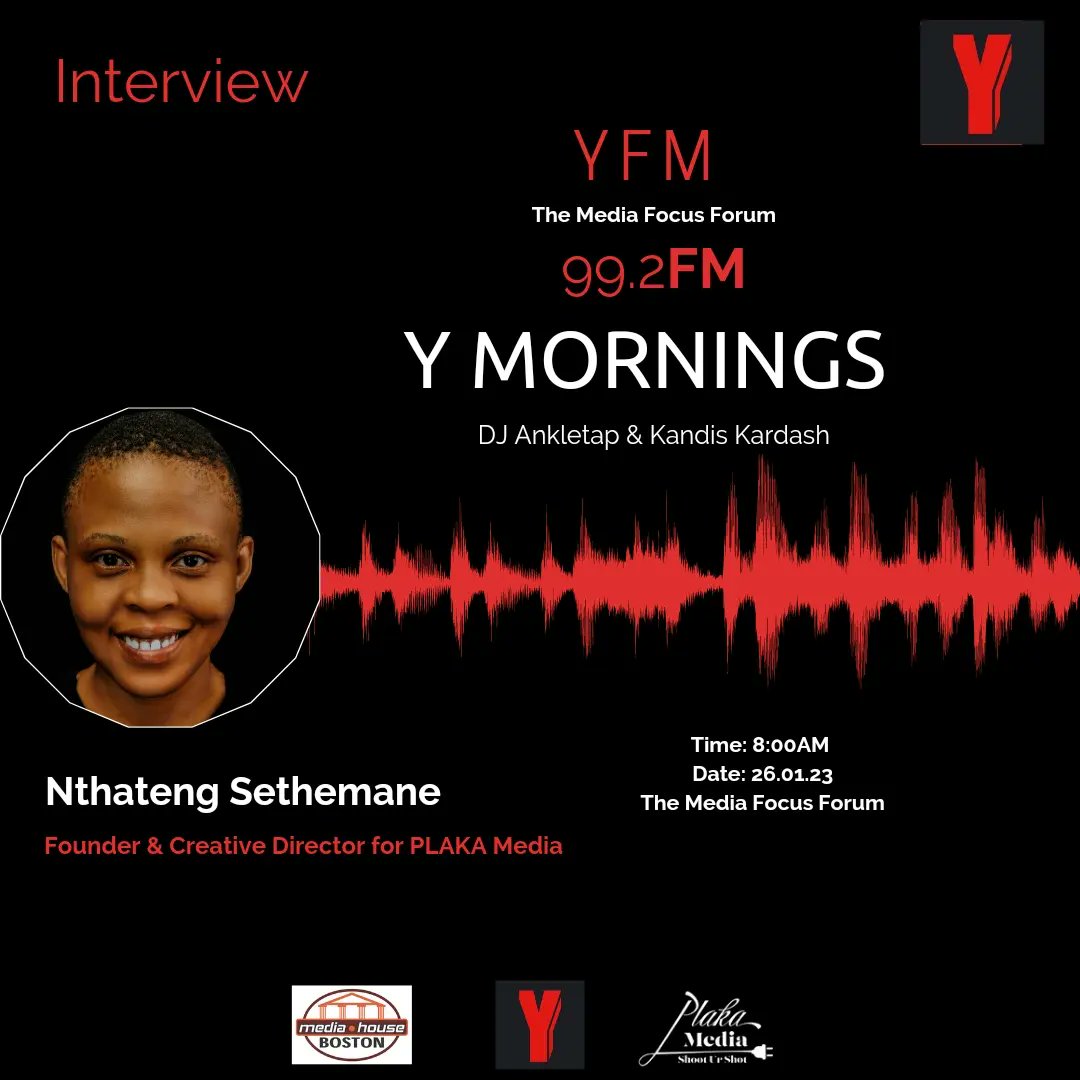 Join me on 'YMornings' on <a href="/Yfm/">Y</a> with <a href="/DJAnkletap/">Malome Tap</a> and @kandiskardash at 8AM, 99.2FM. Talking all things media and business. 📻📸

#YMornings #Yfm #PlakaMedia #ShootUrShot #photography #Entrepreneurship  #ReallyNthateng #FemalePhotographer #BostonMediaHouse #TheMediaFocusForum