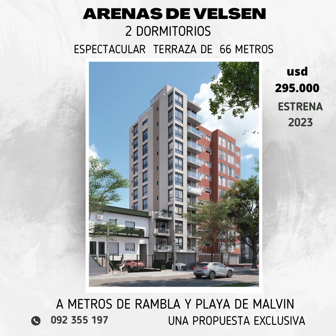 proyectosazul's tweet photo. Estrene 2023 a metros de la Rambla de Malvin. Único. Terraza exclusiva de 66 metros . Consulte promoción por forma de pago. https://t.co/TFlP38tIkU
