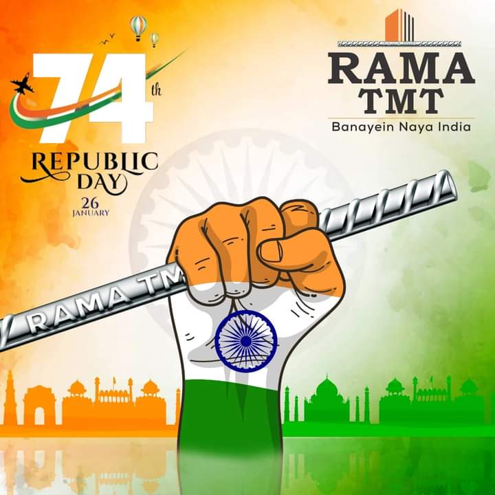 RAMATMX500's tweet image. Happy Republic Day🇮🇳! 
Let us all stand proudly today and give respect to our nation on the occasion of Republic day. We Wish you a very Happy 74th Republic Day🇮🇳
#74threpublicday 
#ramatmtrebar 
#banayeinnayaindia