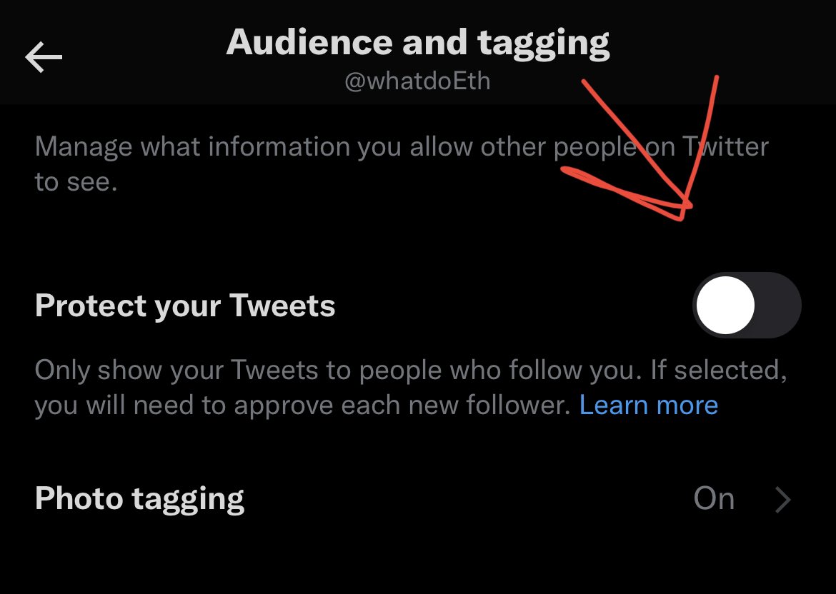 whatdoEth's tweet photo. @coochienomics This button right here keeps out the weirdos https://t.co/o1vDpk683H