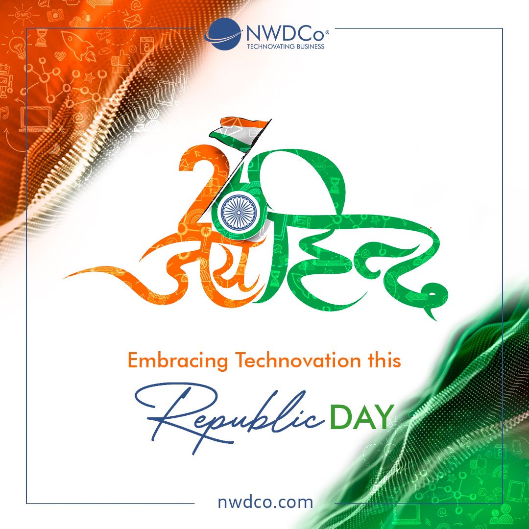 nwdco's tweet photo. Happy 74th Republic Day..
.
.
.
#Republicday2023 #74thRepublicDay #indianflag #JaiHind #republicdayindia #republicdayparade #BharatMataKiJai #nwdco #technovatingbusiness #innovation #Technovation #technology #tech  #softwaresolutions #cloudsolutions #digitalmarketing https://t.co/7uUE8wNw7t