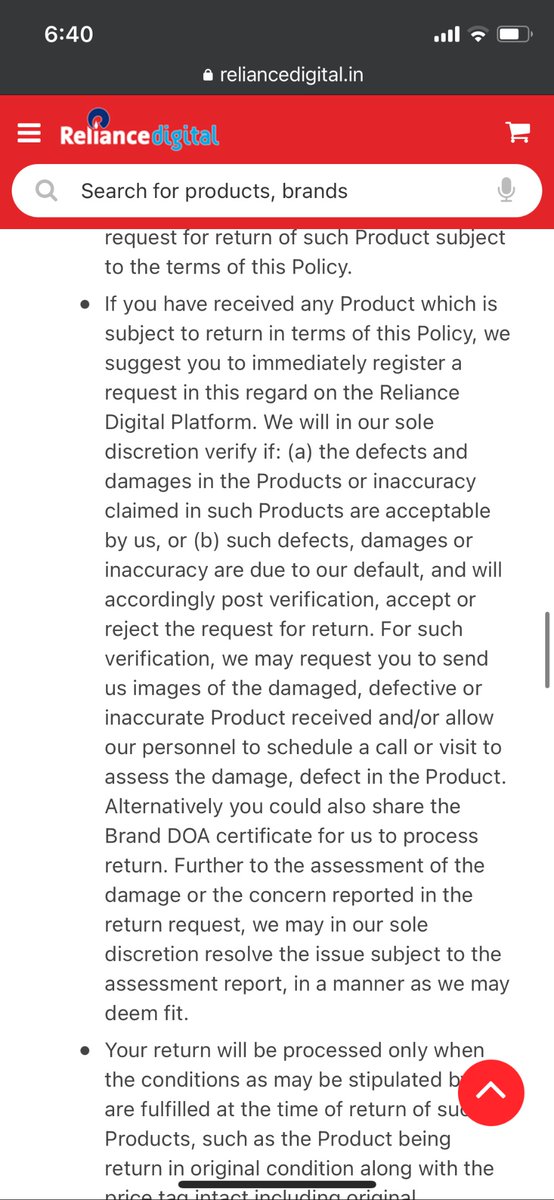 ArijitGuin19's tweet photo. Never purchase anything from Reliance Digital, they send damaged product &amp; refuse to take return inspite of having return policy. Doing fraud with many peoples.
@RelianceDigital 
@jagograhakjago 
@nch1915
@DoC_GoI
@CimGOI
@SupremeCourtIND
@MLJ_GoI https://t.co/m3G2qZ0H3P