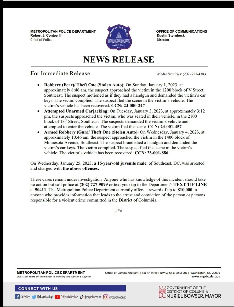 killmoenewsdc's tweet image. We have at least 8 carjackings a day. Not including hop-ins and theft from stolen auto. I'll be back reporting tomorrow it's just crazy how so many cars are jacked daily. It's the new norm here in the DMV. Today a 15-year-old was charged with 6 carjackings and 2 robberies!!!!!