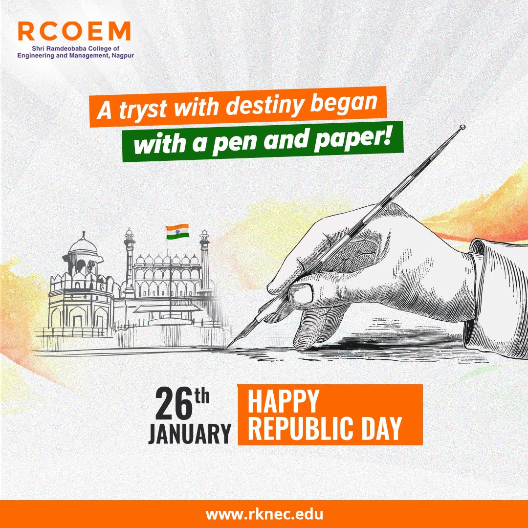 RBU_Official's tweet photo. "The future of our nation depends on the students of today! At #RCOEM, we are committed to providing the best education for our future leaders. #Happy_Republic_Day!"

https://t.co/bYGagqQPlI

#engineering  #republicday2023 #RepublicDay #republicdayindia #republicdaycelebration https://t.co/YyjD57dbra