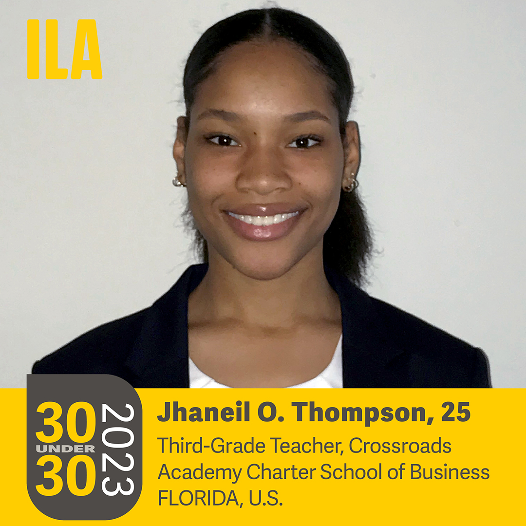 ILAToday's tweet photo. We celebrate 2023 #ILA30Under30 honoree @jhaneilthompson and her work toward our shared goal of literacy for all. Read about Thompson and the other honorees in the latest Literacy Today!
https://t.co/Jw3U4CUftK https://t.co/HFpHDG8Dn9