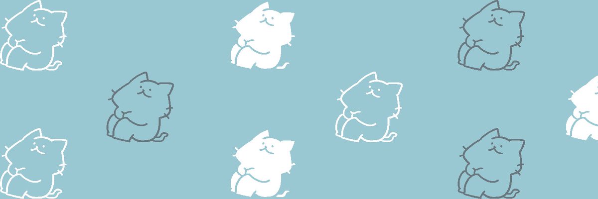 「しろにゃんヘッダーですฅ^•ω•^ฅ #フリーヘッダー 」|猫原のしのイラスト