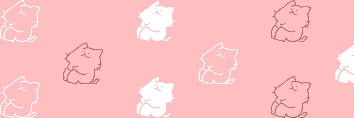 「しろにゃんヘッダーですฅ^•ω•^ฅ #フリーヘッダー 」|猫原のしのイラスト