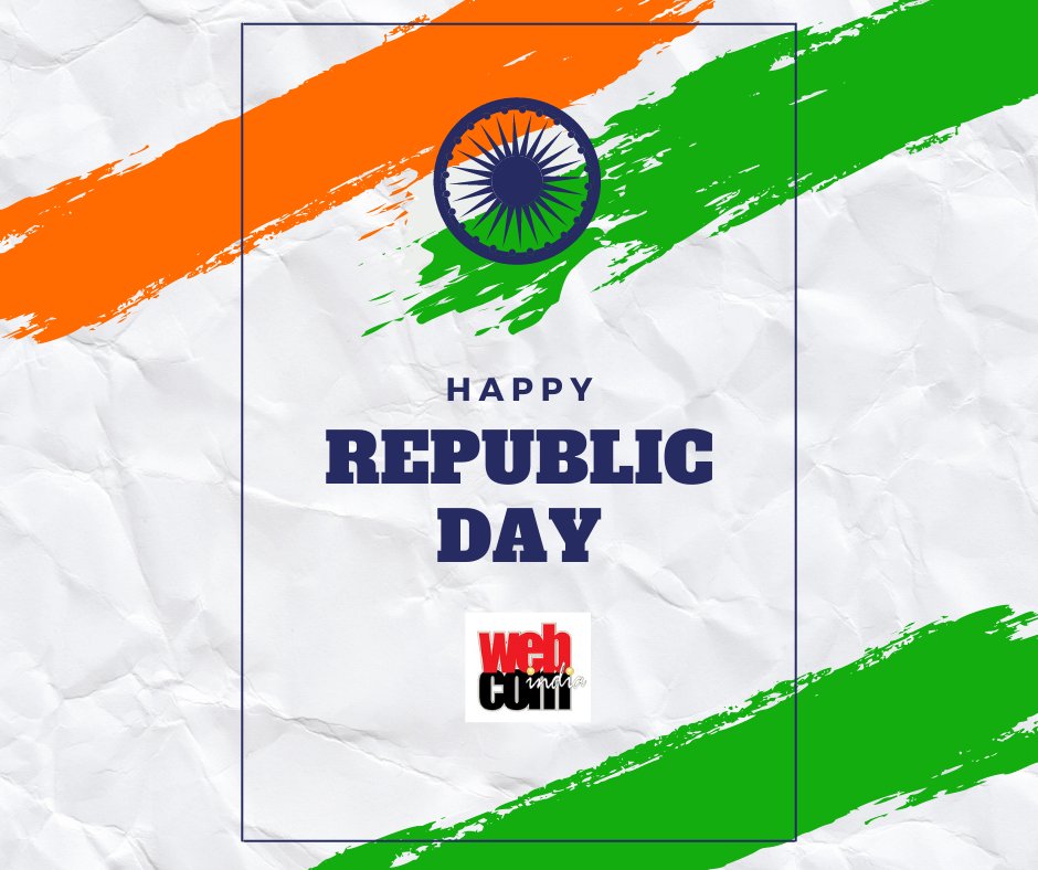 webcom_india's tweet image. Mahatma Gandhi said, “Be the change you wish to see in this world.” 

Be the change. Make a difference. Let us all do our bit to make our nation great.

Wishing you a very Happy Republic Day 2023!

#webcom_india #softwaredevelopers
#softwarecompanyguwahati