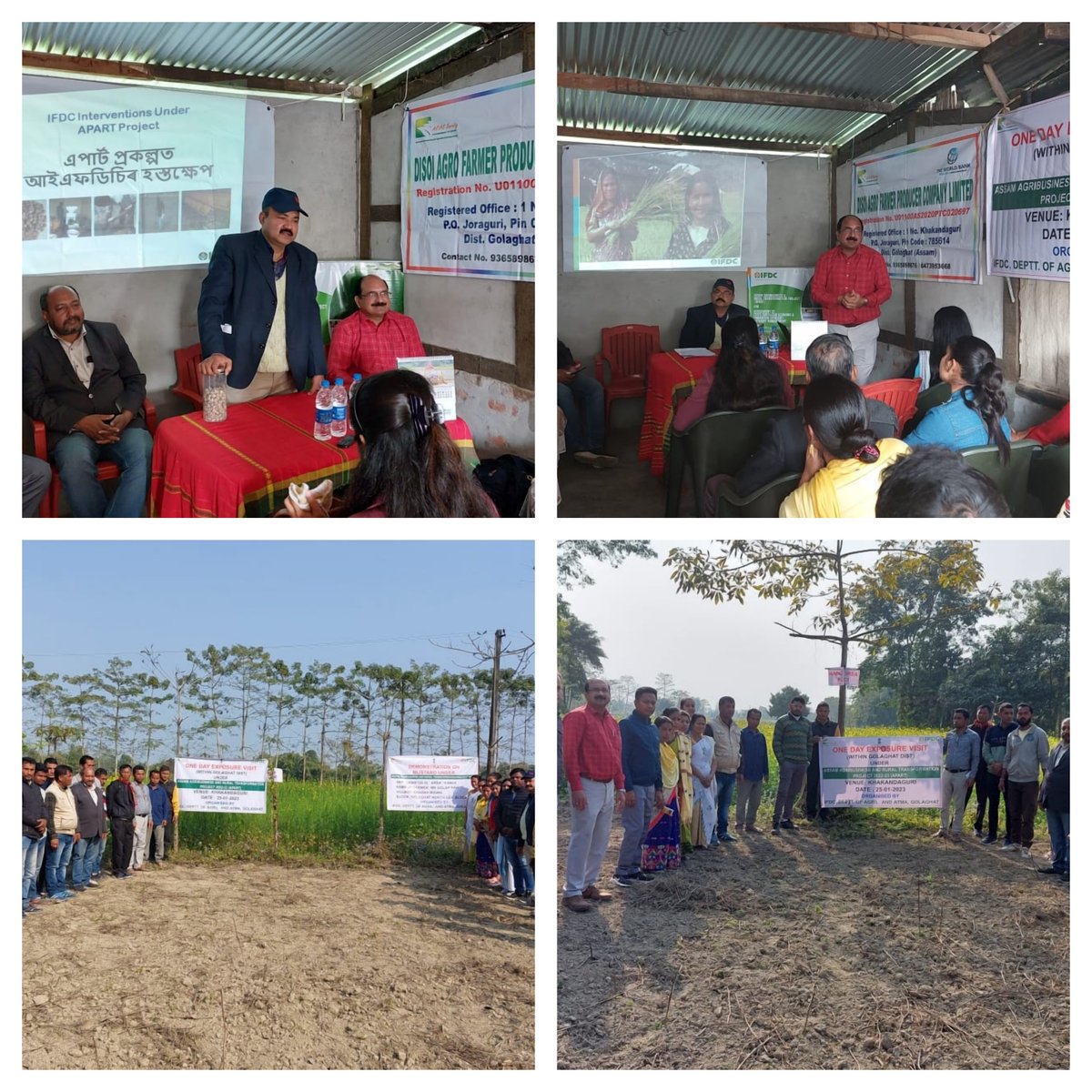 IfdcApart's tweet photo. #ExposureVisit of stakeholders (farmers) under #APART project was held on January 25, 2023, in Golaghat district, Assam state, India. Participants learned about #IFDC's nutrient management interventions and witnessed the difference in crop growth across demo and control plots. https://t.co/yrMkOgEng1